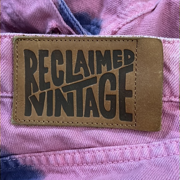 RECLAIMED VINTAGE | Tie Dye Pink and Purple Jeans - Picture 8 of 9